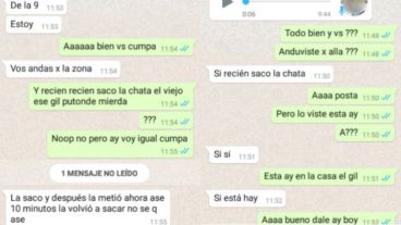 Algunos chats entre el taxista y el sicario.
