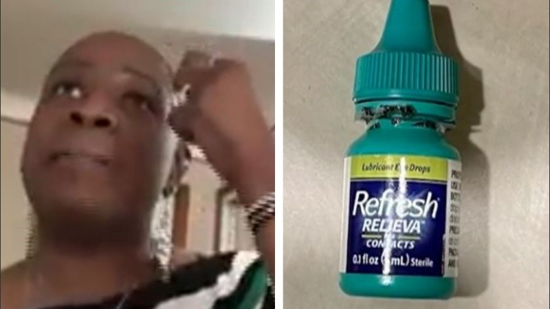 Se puso por error un pegamento para uñas en los ojos.