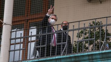 Postales de la visita a Rosario del presidente Alberto Fernández y sus ministros este viernes al mediodía.