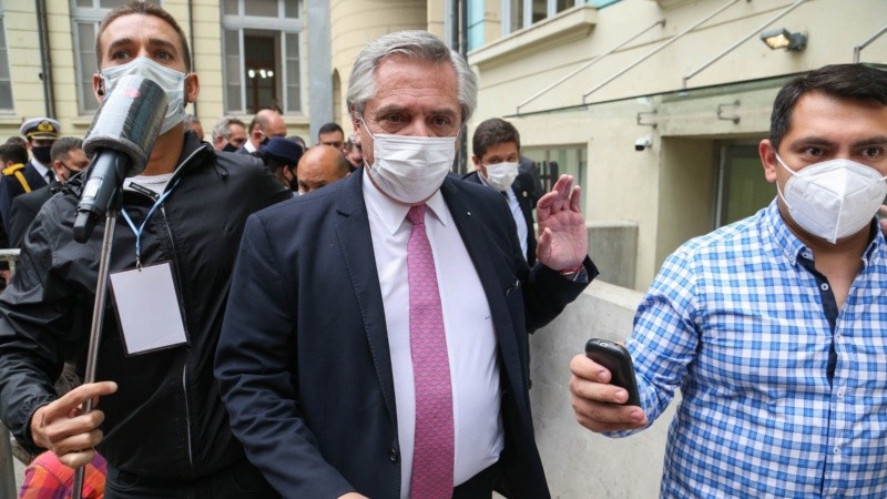 Postales de la visita a Rosario del presidente Alberto Fernández y sus ministros este viernes al mediodía.