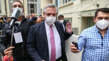 Postales de la visita a Rosario del presidente Alberto Fernández y sus ministros este viernes al mediodía.