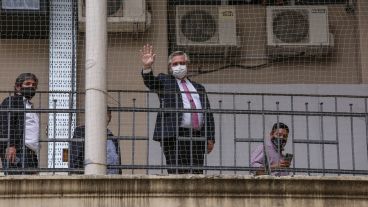 Postales de la visita a Rosario del presidente Alberto Fernández y sus ministros este viernes al mediodía.