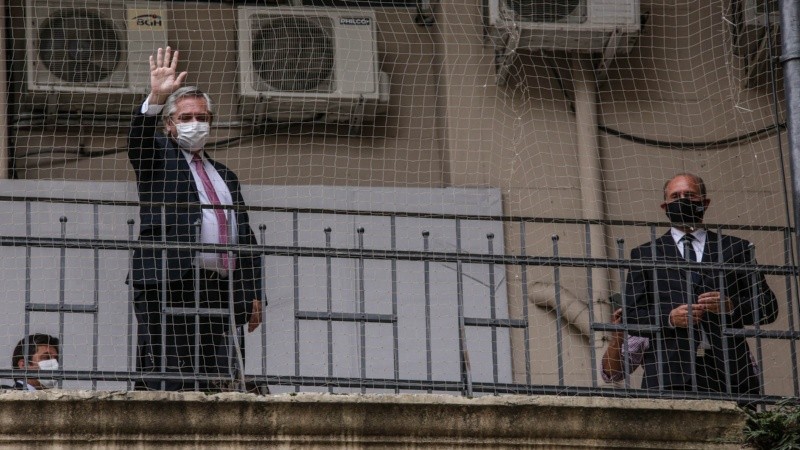 Postales de la visita a Rosario del presidente Alberto Fernández y sus ministros este viernes al mediodía.