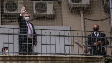 Postales de la visita a Rosario del presidente Alberto Fernández y sus ministros este viernes al mediodía.