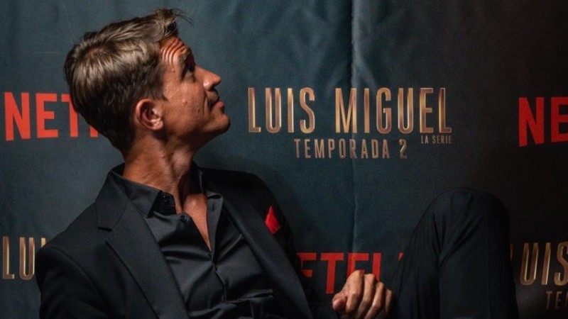 Juanchi Cane en la promoción de la segunda temporada de la serie de Luis Miguel