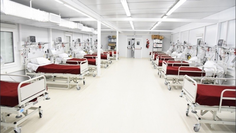 Las 26 camas UTI del Hospital Modular quedaron ocupadas.