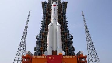 El cohete Long March 5B, lanzado al espacio por China.