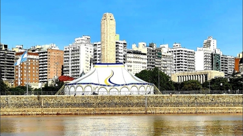 La carpa del circo que no puede abrir será utilizada con fines sanitarios. 