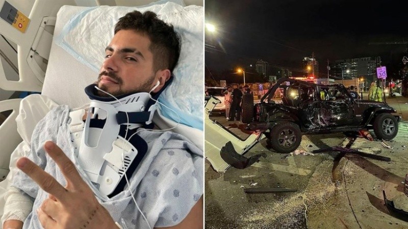  “Gracias, Dios. No nos soltaste ni a mis amigos ni a mí”, escribió el cantante en Instagram.