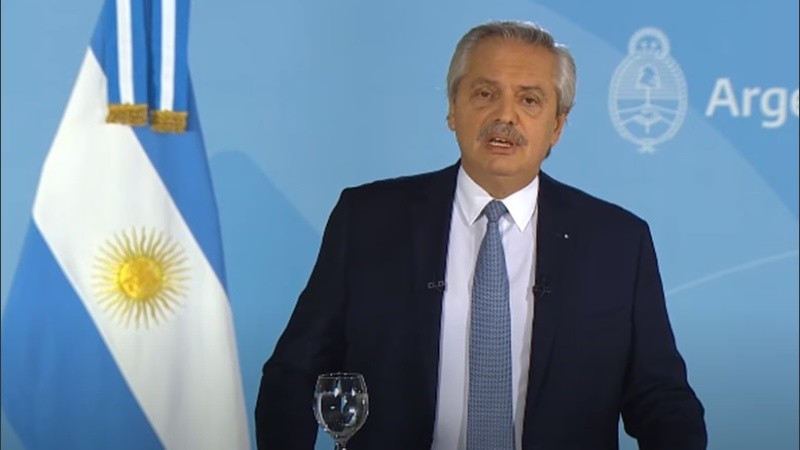 El presidente durante el anuncio de este jueves.