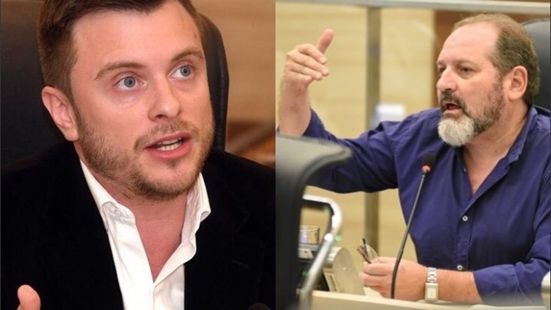 López Molina y Cardozo, dos ediles que discutieron en la sesión de este jueves.