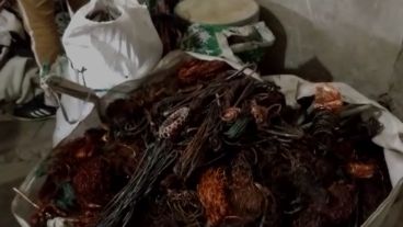 Esta semana secuestraron 550 kilos de cobre en una chatarrería de Empalme Graneros.