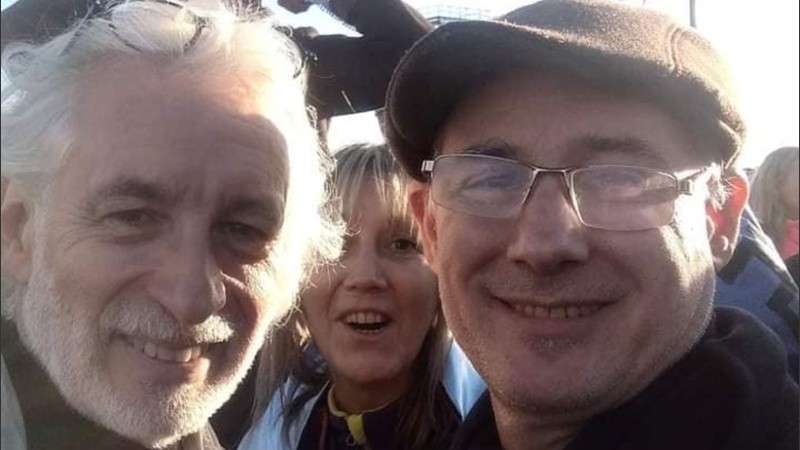 Litmanovich en una selfie con Arriaga, antes de compararlo con Binner.