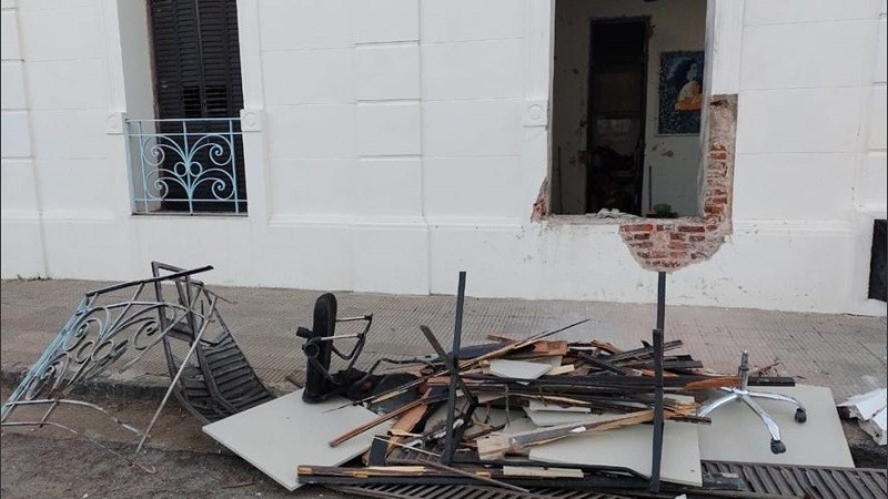 Los agresores dejaron un mensaje: 