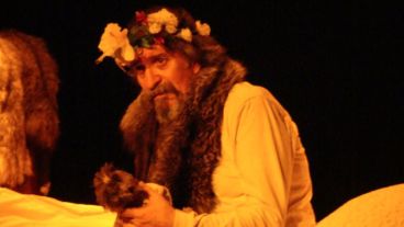 El actor y director David Edery en la obra "Las hijas del Rey Lear".