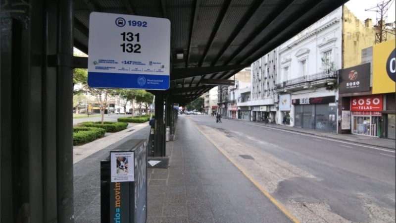 Segunda jornada de paro de colectivos en Rosario. 