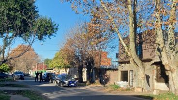 La Policía trabajaba en la zona de la balacera.