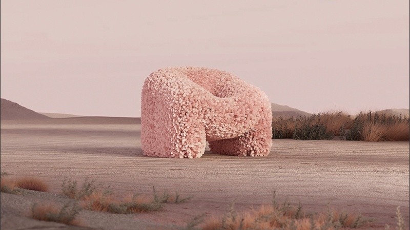 El argentino Andrés Reisinger saltó a la fama con el diseño en 3D de la silla “Hortensia”, que comercializó como NFT