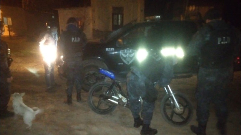 El operativo de Alcorta este sábado a la noche.