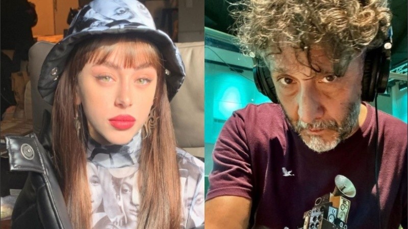 La trapera Nicki Nicole y el músico Fito Paéz.