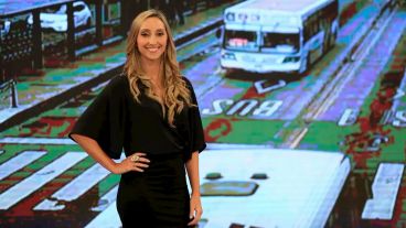 La rosarina Julia Strada en una de sus intervenciones en la televisión