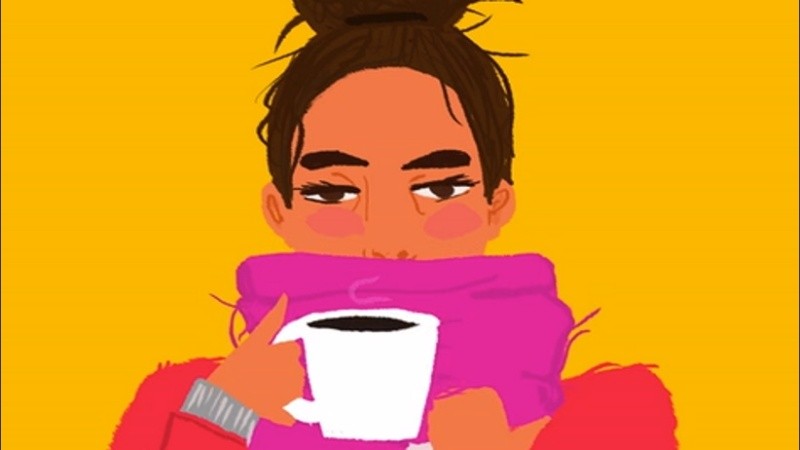 Bufanda y café para esta mañana fría en Rosario. 