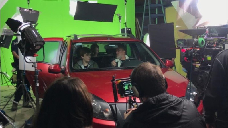 Una escena grabada en estudio