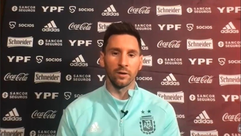 Leo habló luego del arribo a Río de Janeiro.