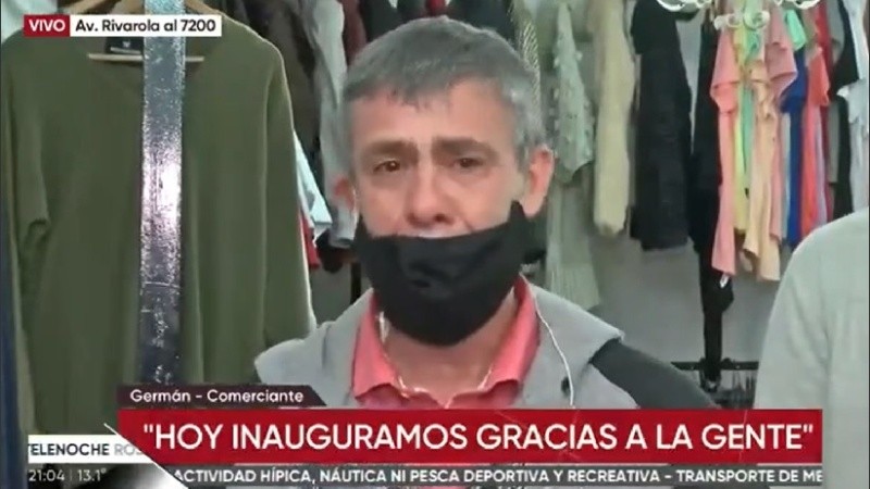 Las lágrimas de Germán ahora son de felicidad.