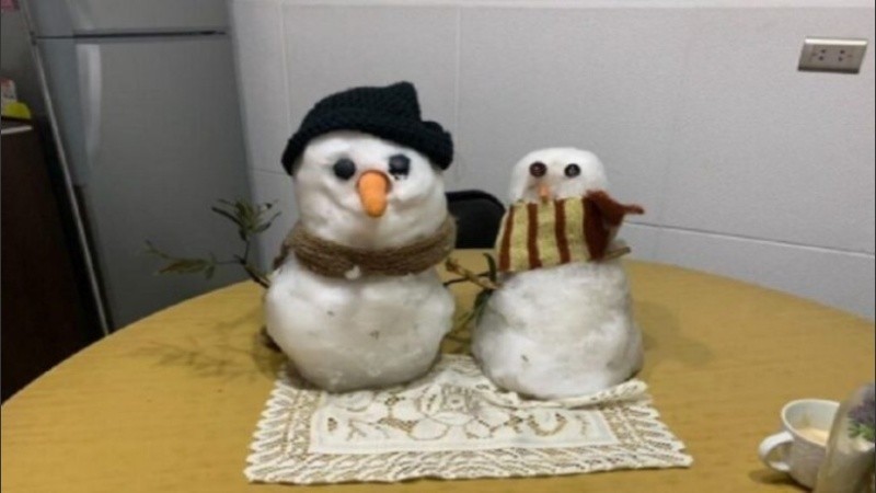 De esta manera, lograron romper el récord Guinness del muñeco de nieve más longevo del mundo que 