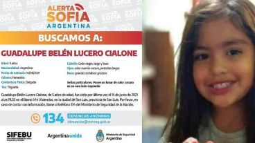 Guadalupe despareció el lunes pasado en San Luis.