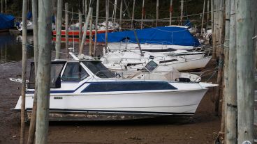 Postales de la bajante: el río Paraná a la altura de Rosario registró este martes una altura de 0.15 metros.