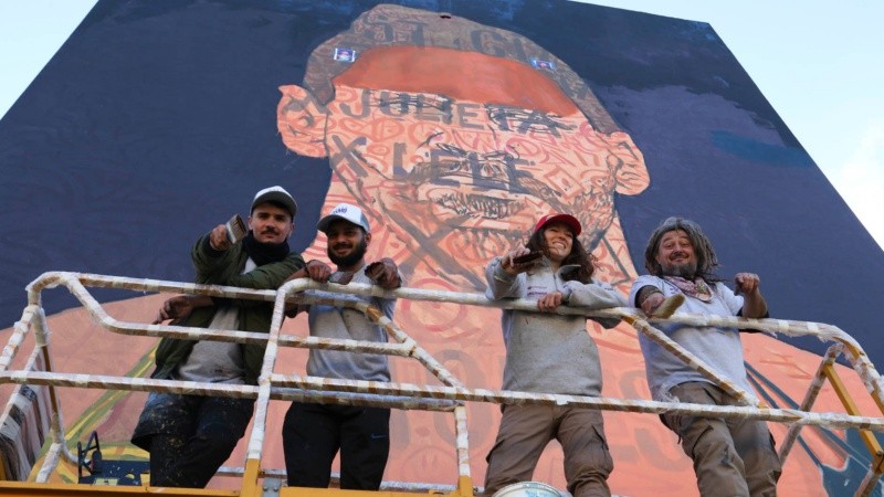 Así se encuentra el mural en homenaje a Messi ubicado en Buenos Aires al 4700.