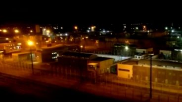 Imagen aérea del penal este lunes a la noche.