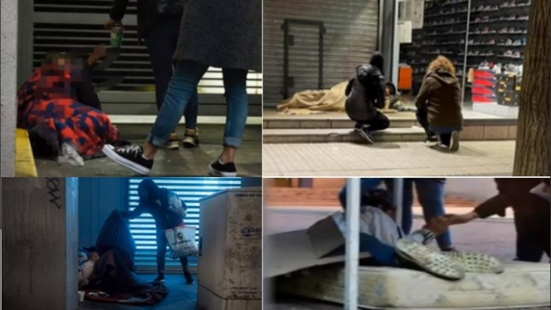 Muchas personas pasan la noche con total desamparo. 