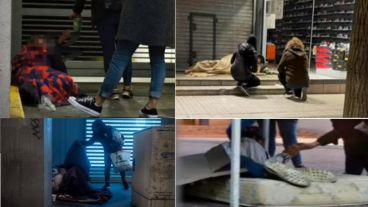 Muchas personas pasan la noche con total desamparo.