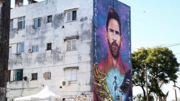 El impresionante mural inagurado este jueves.