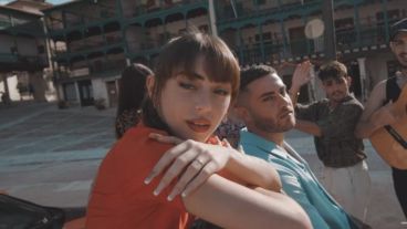 Nicki Nicole, en la Plaza Mayor de Madrid