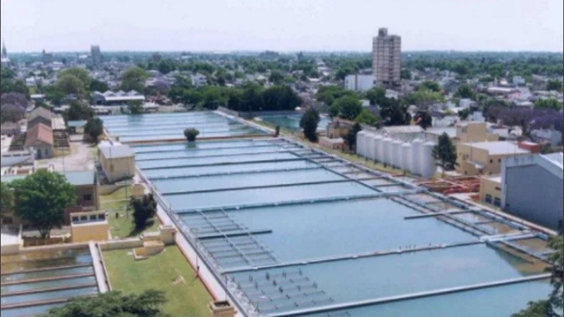 La planta potabilizadora de Arroyito donde se realizarán los trabajos.
