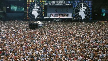 Una imagen del estado de Wembley durante en Live Aid