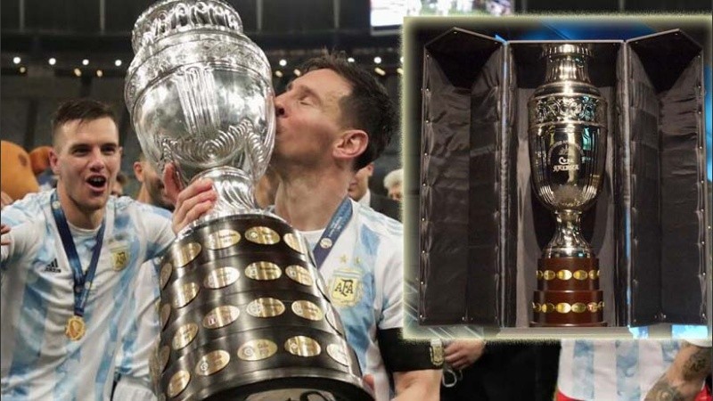 El Museo del Deporte Santafesino exhibe la réplica de la Copa América.