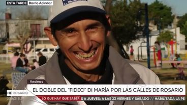 Alejandro, el doble de Di María en Rosario.