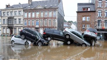 El diluvio dejó imágenes de ciencia ficción en Alemania.
