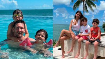 La familia a pleno descansa antes de volver a Europa.