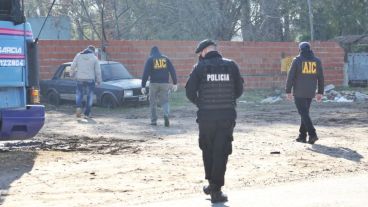 La escena del doble crimen en barrio Plata