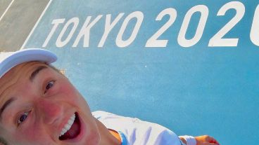 La rosarina ya entrena en Tokio preparando su debut en la competencia.