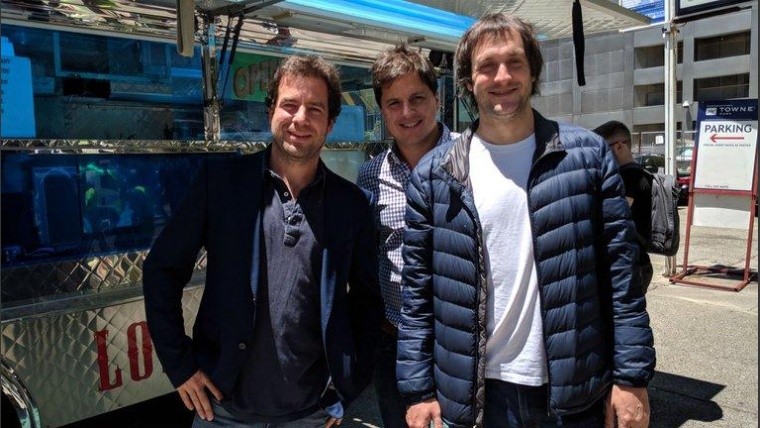 Patricio Jutard, Mariano Suárez Batán y Agustín Soler, al frente de Mural.