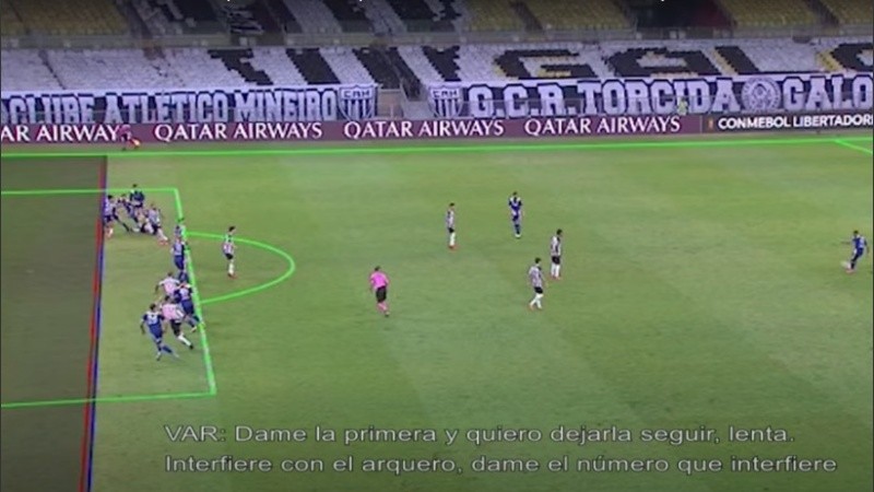 Las imágenes y los audios del momento del gol anulado fueron publicadas por Conmebol.