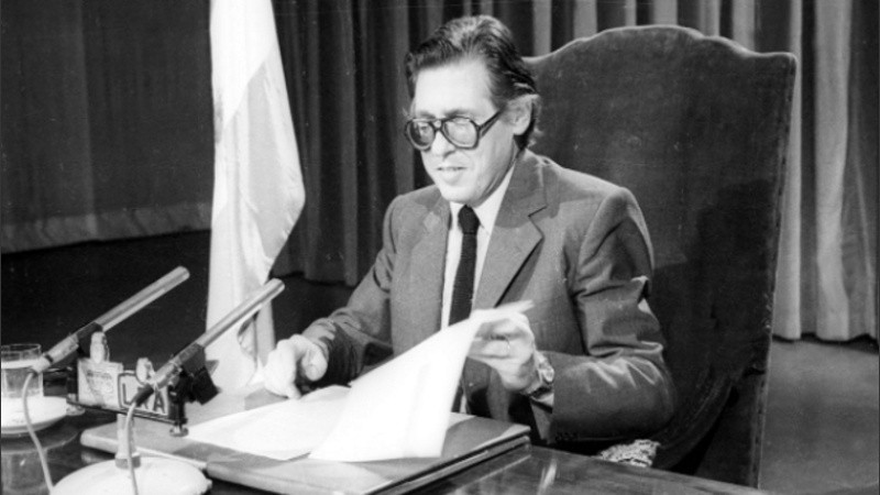 Juan Vital Sourrouille, autor del Plan Austral, en junio de 1985.