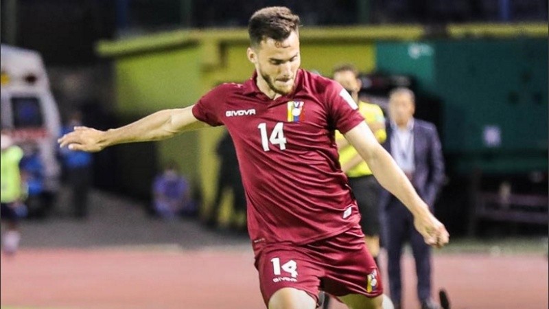 Mago, con la camiseta de la selección venezolana.